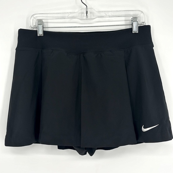 Nike Dri-Fit Advantage Pleated Golf Tennis Shorts Women Size Large in Black - Picture 3 of 11